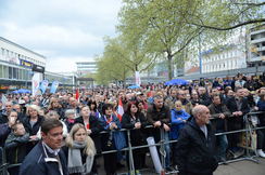 Teilnehmerinnen und Teilnehmer der Asyldemonstration